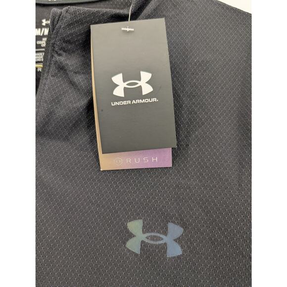 NWT Under Armour UA Vanish Elite Seamless Men's ¼ Zip in Black Size Medium - Picture 4 of 7